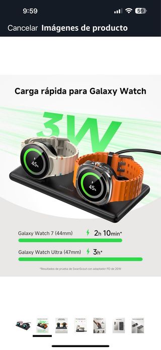 Cargador Doble SwanScout para Samsung Watch