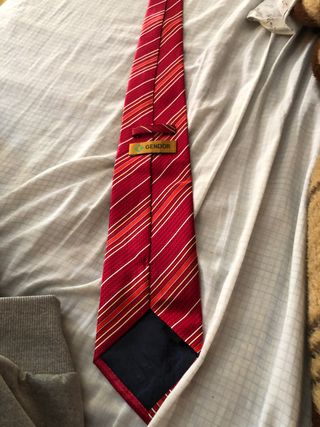 Corbata GENDOR Roja Rayas