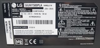 TV LED LG 50UM7500PLA  PARA PIEZAS
