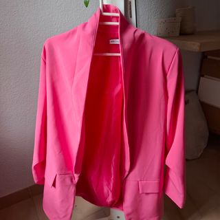 Blazer rosa, morado, negro sin cierre