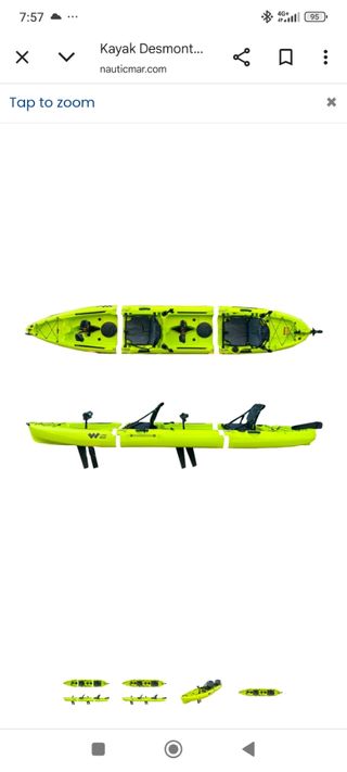 Kayak pesca doble desmontable