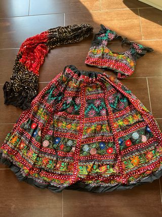 Traje de danza Bollywood bordado