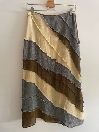 Falda larga Massimo Dutti patchwork