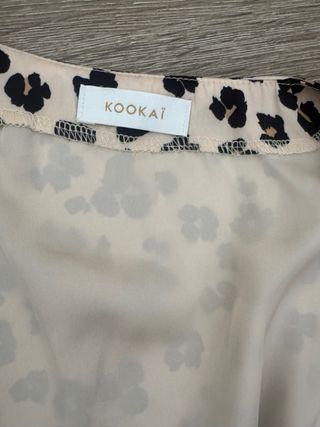 Vestido Kookai Leopardo Beige/Negro Talla M