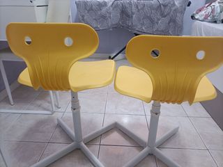 Juego de 2 Sillas de Escritorio Amarillas