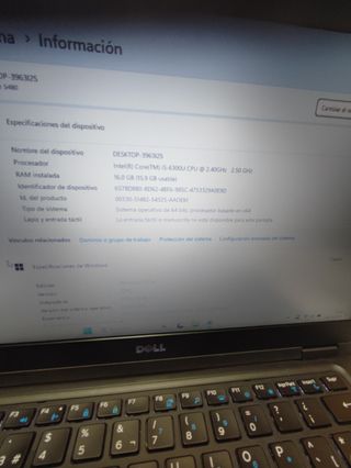 Portátil Dell i5 8GB RAM NVME SSD