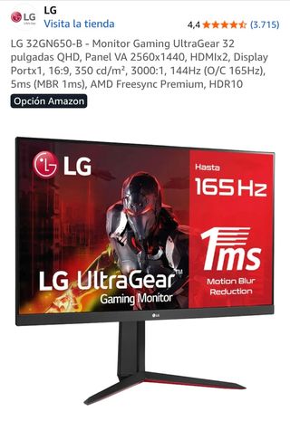 Monitor Gaming LG 32GN650-B UltraGear 31,5"