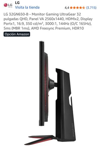 Monitor Gaming LG 32GN650-B UltraGear 31,5"