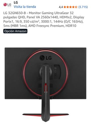 Monitor Gaming LG 32GN650-B UltraGear 31,5"