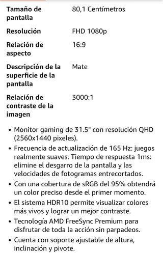 Monitor Gaming LG 32GN650-B UltraGear 31,5"