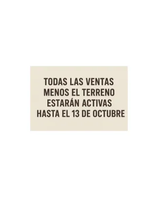 13 octubre se cierran las ventas