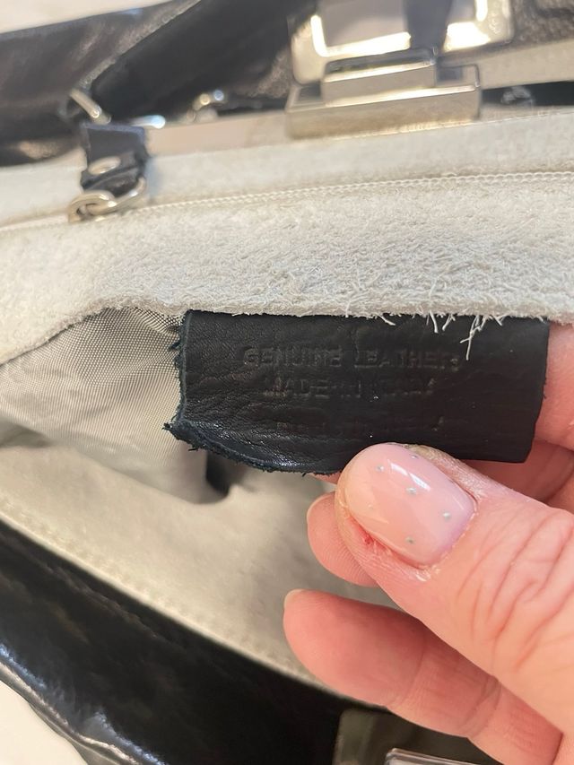 Borsa pelle nera capiente