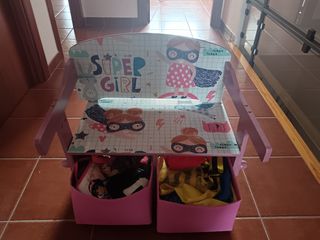Banco Pupitre Infantil Super Girl 