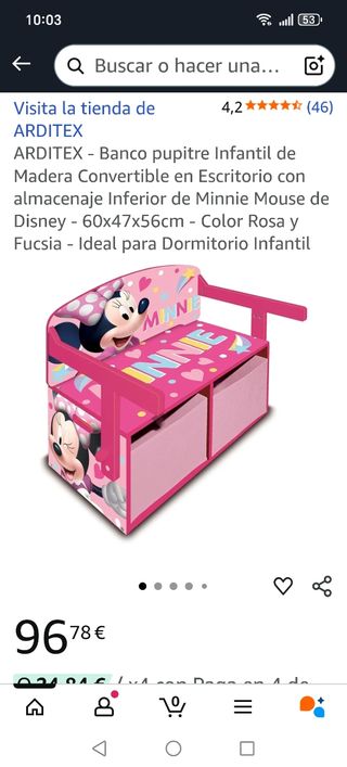 Banco Pupitre Infantil Super Girl 