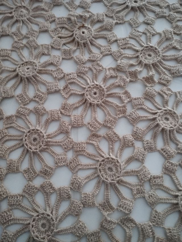 Tapete redondo tejido floral, son 3 distinto tama