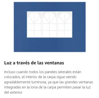 4 x Laterales Carpa 3 x 3 mts Impermeables Azul