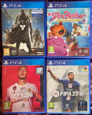 Lote 4 Juegos PS4: Destiny, Slime Rancher, FIFA 20