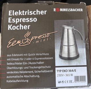 Cafetera italiana Eléctrica Espresso 2/4 portátil 