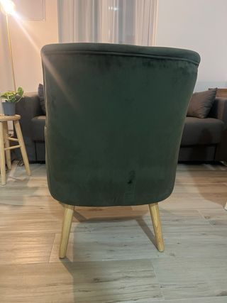 Sillón de terciopelo verde