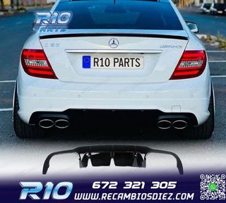 DIFUSOR MERCEDES W204 07-14 LOOK C63 AMG NEGRO BRILLO
