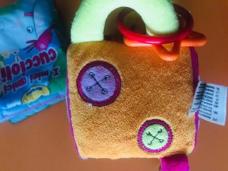 Cubo peluche clown libro per bimbi neonati 