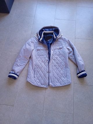 Parka corta gris Zara
