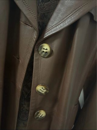 Abrigo de piel marrón Easy Wear