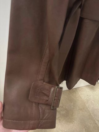 Abrigo de piel marrón Easy Wear