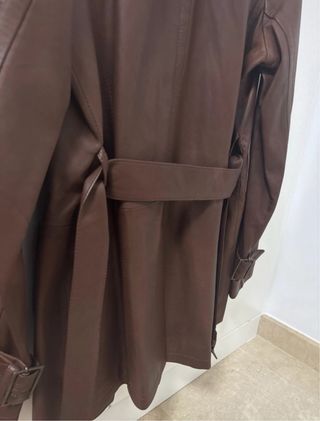 Abrigo de piel marrón Easy Wear