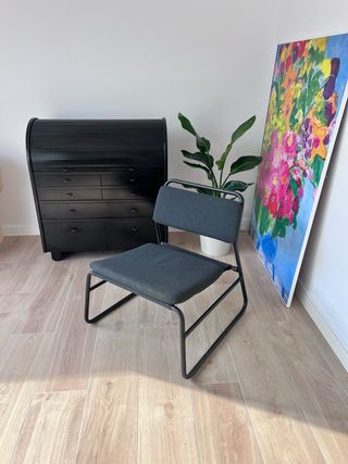 Sillón butaca tela y metal