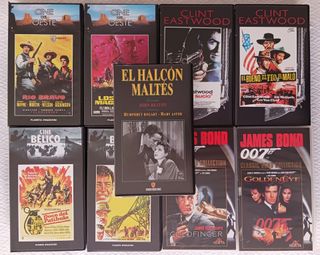 9 VHS Clásicos: Oeste, Bond, etc.