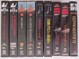 9 VHS Clásicos: Oeste, Bond, etc.