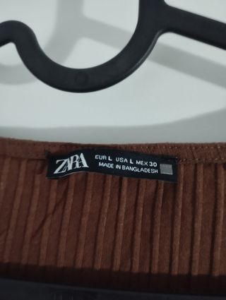 Body Zara Marrón Manga Larga