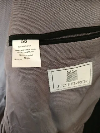 Traje de raya diplomática negro XXXL