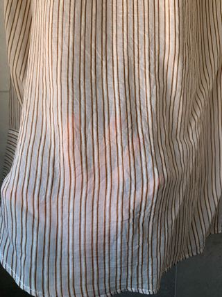Camisa Zara Rayas Beige y Marrón