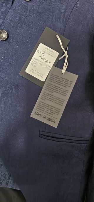 Traje azul Enzo Romano con chaleco
