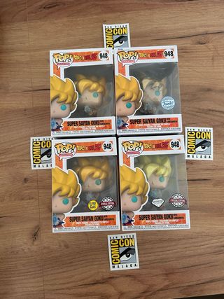 Pack 4 Funko Super Saiyan Goku 948 ComicCon Malaga