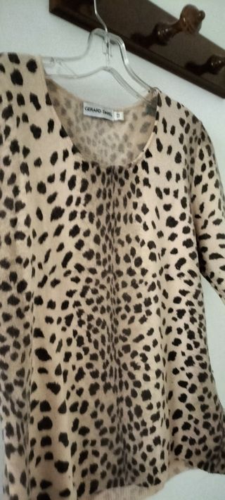 Suéter Angora Lana Estampado Animal Print