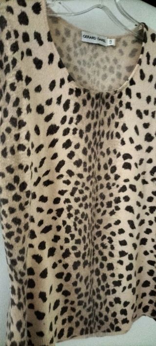 Suéter Angora Lana Estampado Animal Print