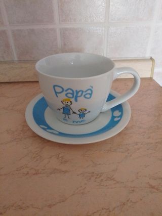 Tazza colazione ceramica Papa e me
