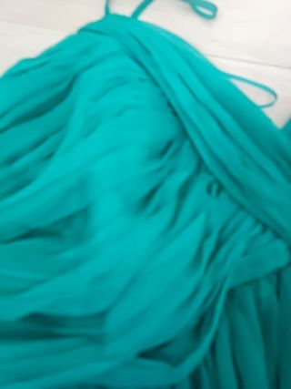 Precioso Vestido Mango Talla M Verde Azulado