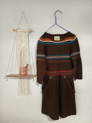 Vestido Pull&Bear marrón con estampado