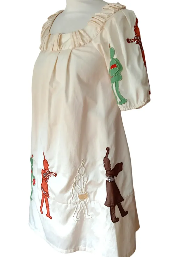 Vestido Moschino Beige Multicolor