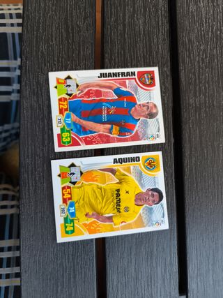 Cromos Fútbol 2013-14: Juanfran y Aquino
