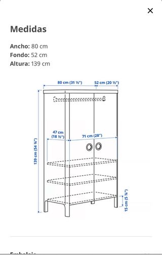 Armario infantil BUSUNGE IKEA blanco