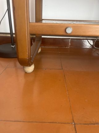 Mesa ratona madera y cristal 