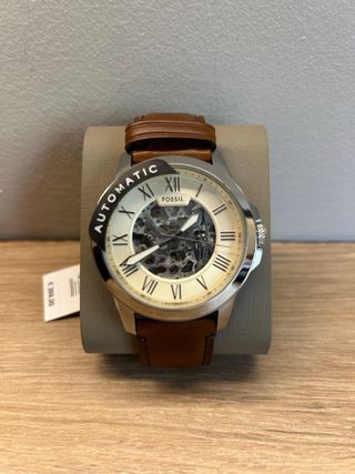 Reloj Fossil Automático Marrón y Plateado