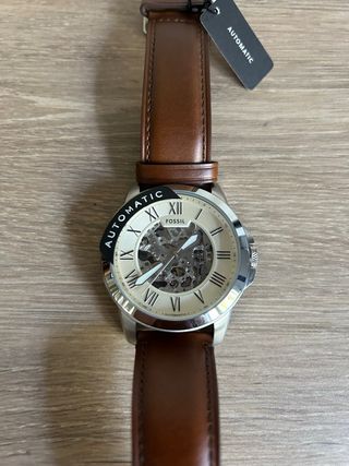 Reloj Fossil Automático Marrón y Plateado