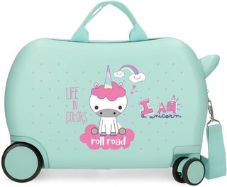 Maleta Infantil Roll Road Unicornio Azul/Rosa