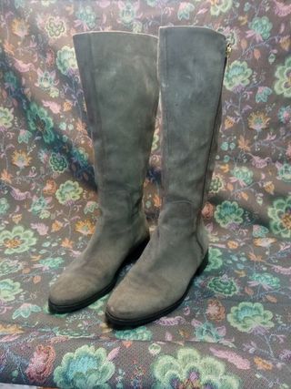 Botas altas grises mujer